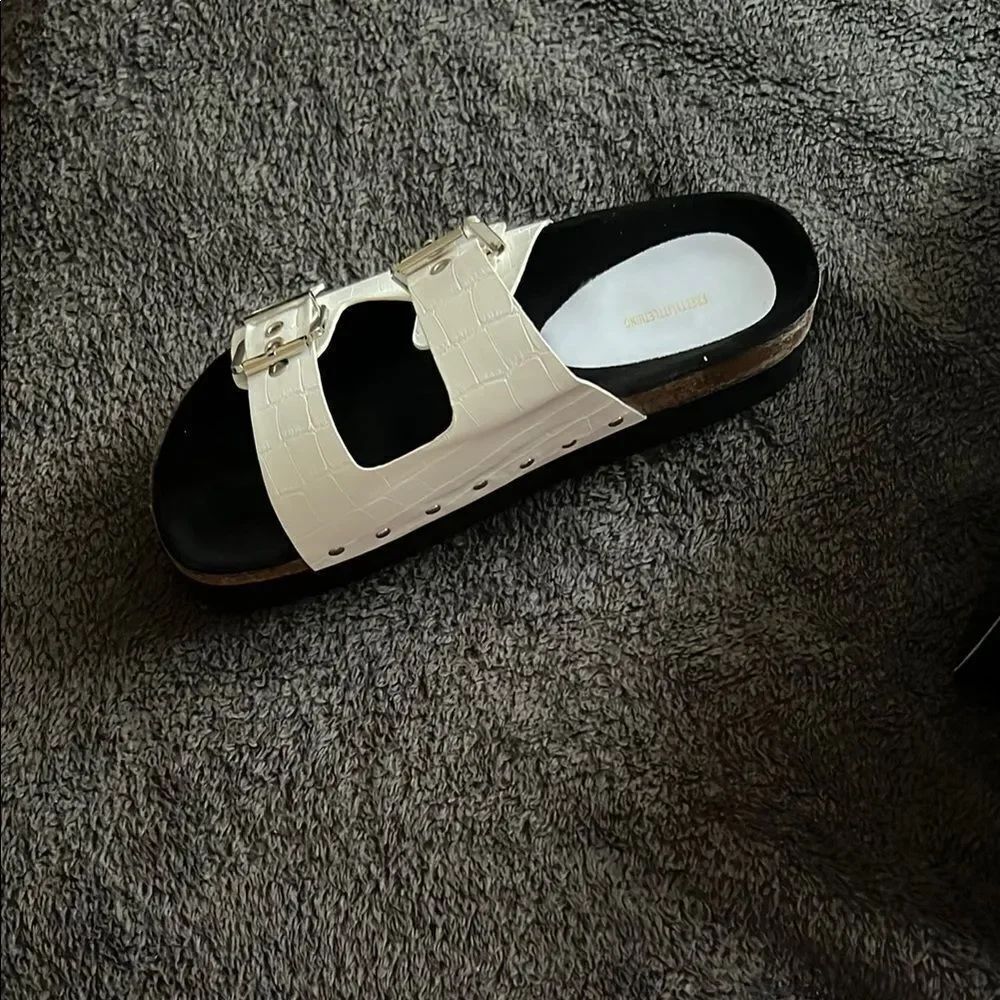 Women's White Slide Sandals